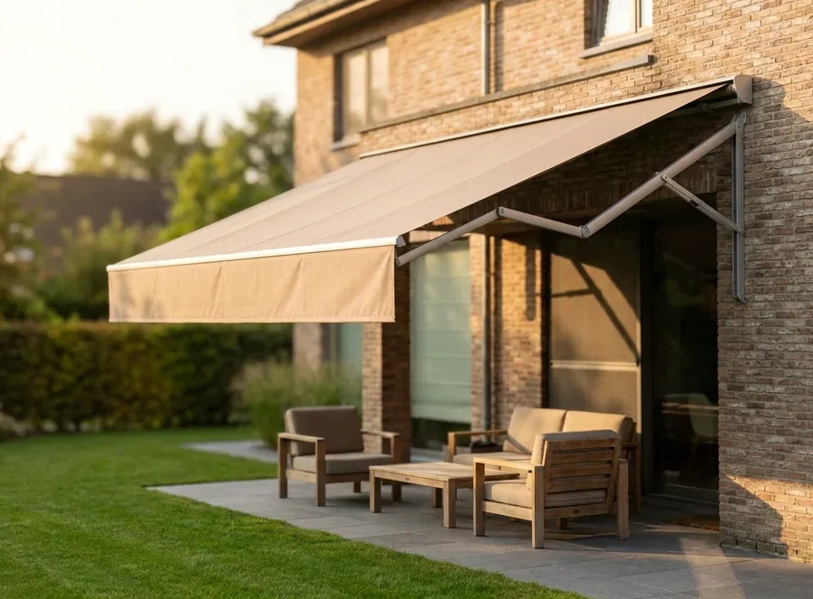 Folding-arm awnings fitted in a Welgemoed home